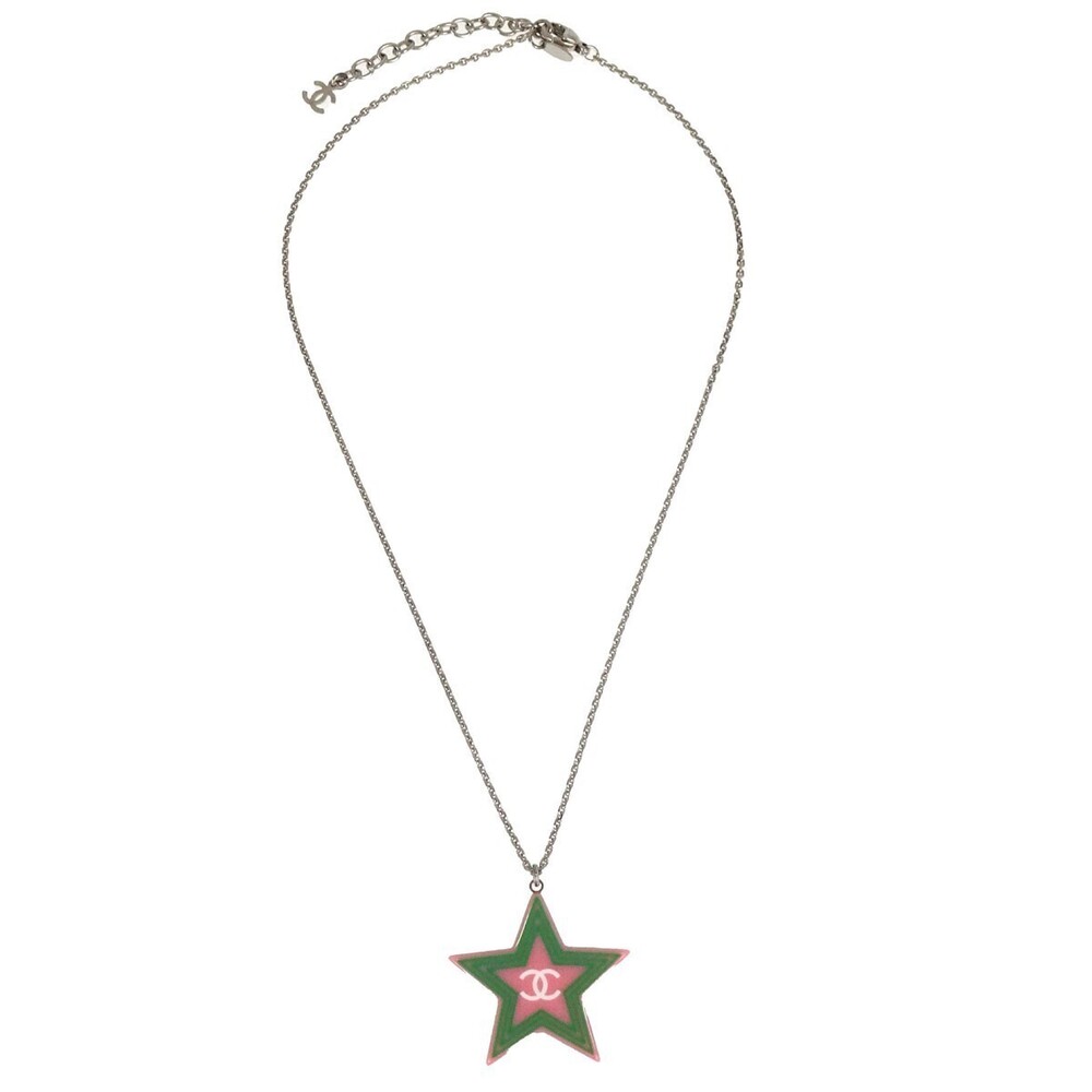 Chanel CC Star Pendant Metal and Resin